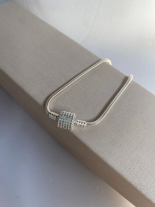 Pulseira Para Berloque Fecho Cravejado